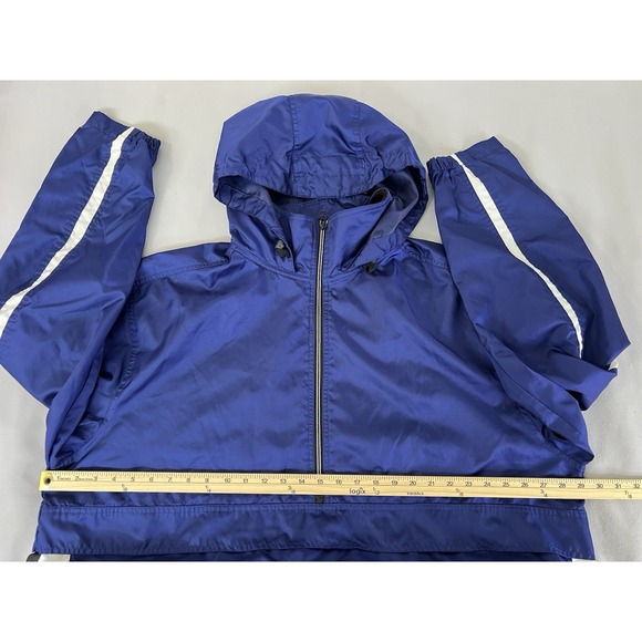VTG Nike Blue Ashe 1/2 Zip Hooded‎ Windbreaker Jacket Rare Adult Sz  XXL Y2K - Picture 3 of 9